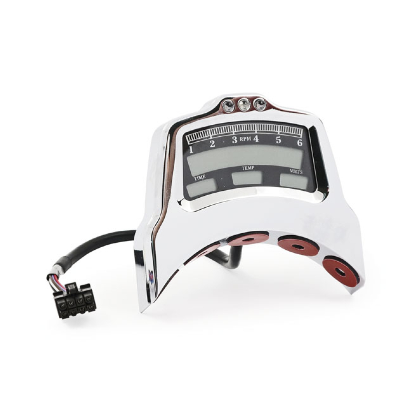 DYNOJET, MICRO DISPLAY CHROME PLATED BILLET ALUMINUM. ATTACHES WITH 3M 960694
