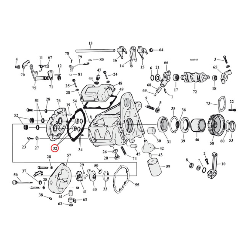 JIMS TRANSM. BEARING, MAIN & C-SHAFT 961354