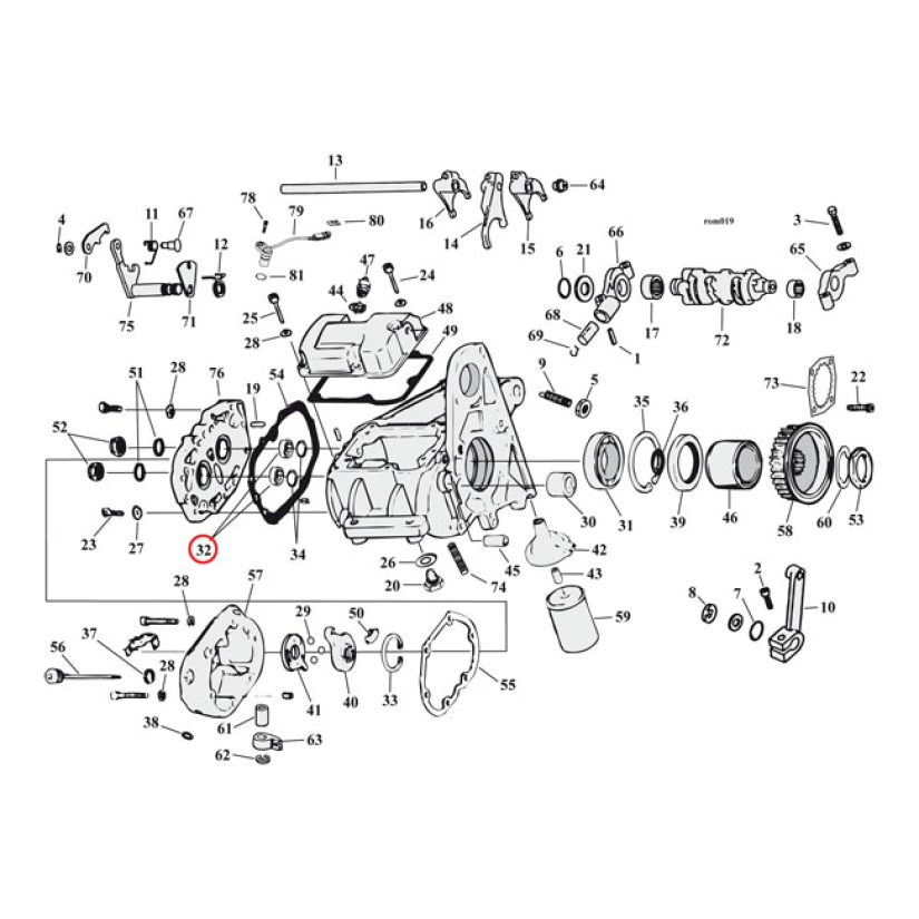 JIMS BEARINGS, TRANSMISSION 961355