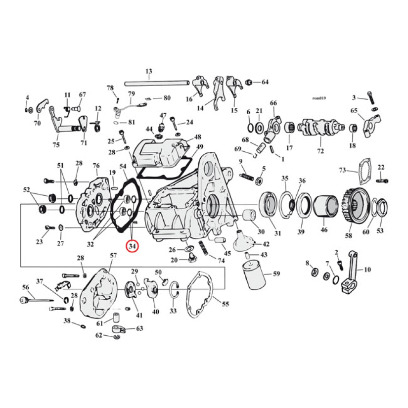 JIMS, RETAINING RING, MAIN/COUNTERSHAFT BEARING OEM REPLACEMENT REFERE 961358