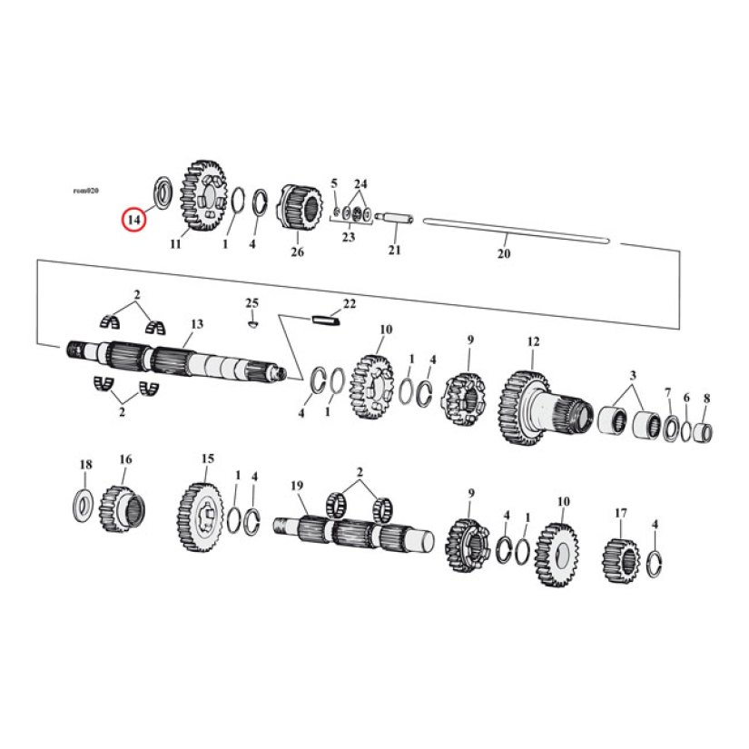 JIMS, SPACER MAINSHAFT TRANSMISSION 1 USED. OEM REPLACEMENT REFERENCE 961389