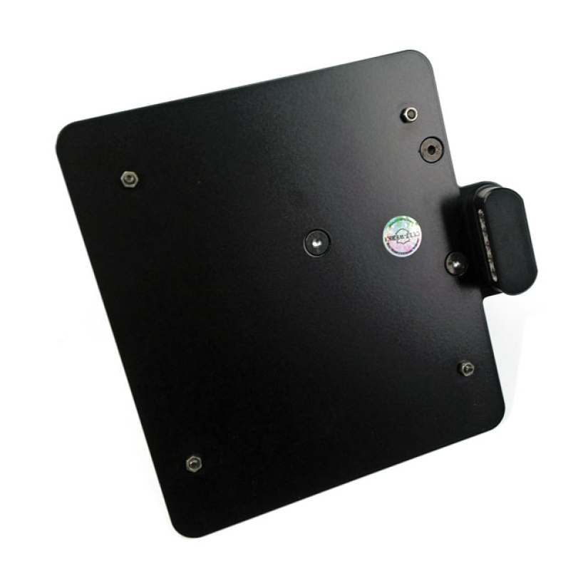 CULT-WERK, SIDE MOUNT LICENSE PLATE BRACKET. AUSTRIA GLOSS BLACK POWDE 963027
