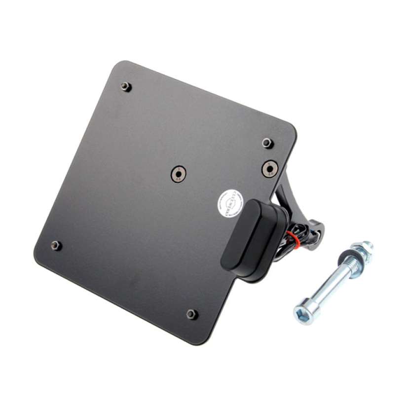 CULT-WERK, SIDE MOUNT LICENSE PLATE BRACKET. ITALY GLOSS BLACK POWDER 963068