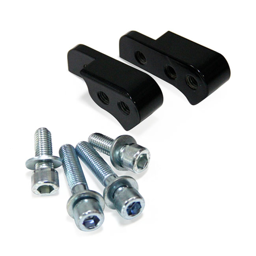 CULT-WERK, SPORTSTER REAR LOWERING KIT BLACK ALUMINUM LOWERING BLOCKS 963087