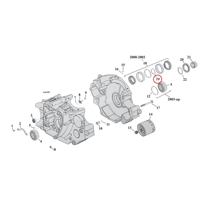 SPROCKET SHAFT BEARING SPACER SHIM .102" 969125