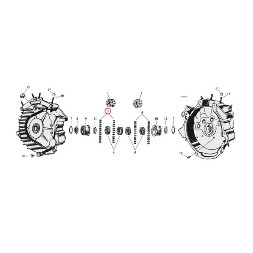 EASTERN ROLLERS CRANKCASE. STD 969321