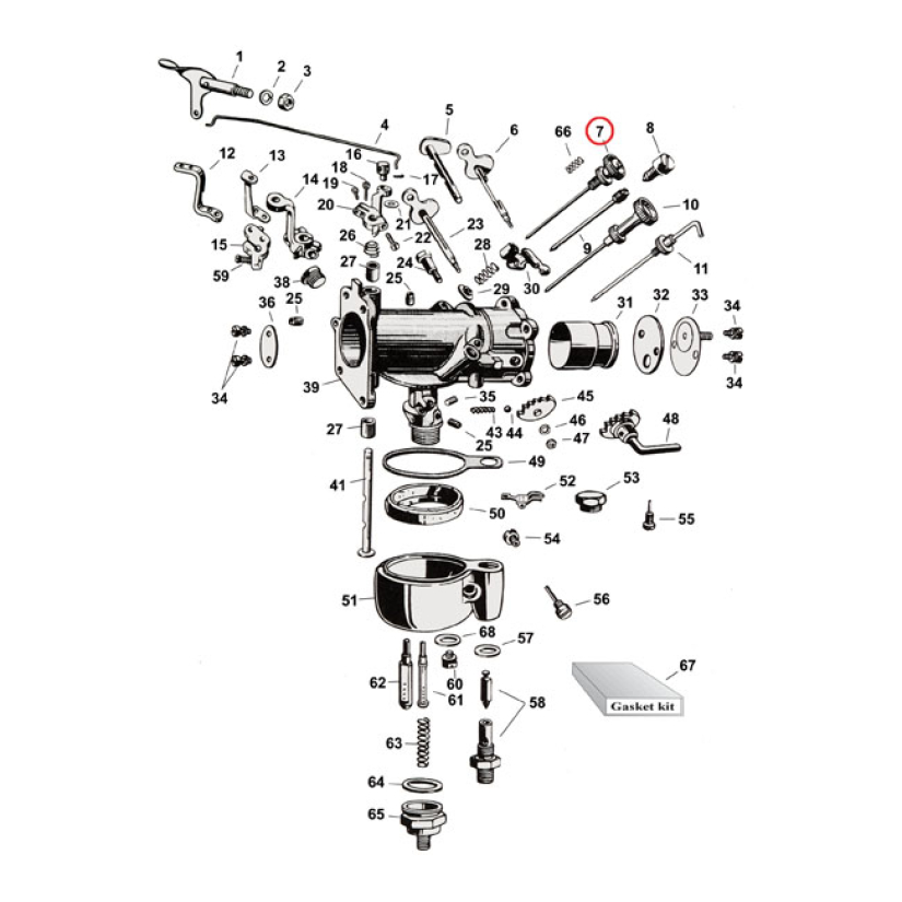 ADJUSTABLE HIGHSPEED NEEDLE 1" LINKERT CARBS. M-18 CARB; ALSO FITS 1" 970269