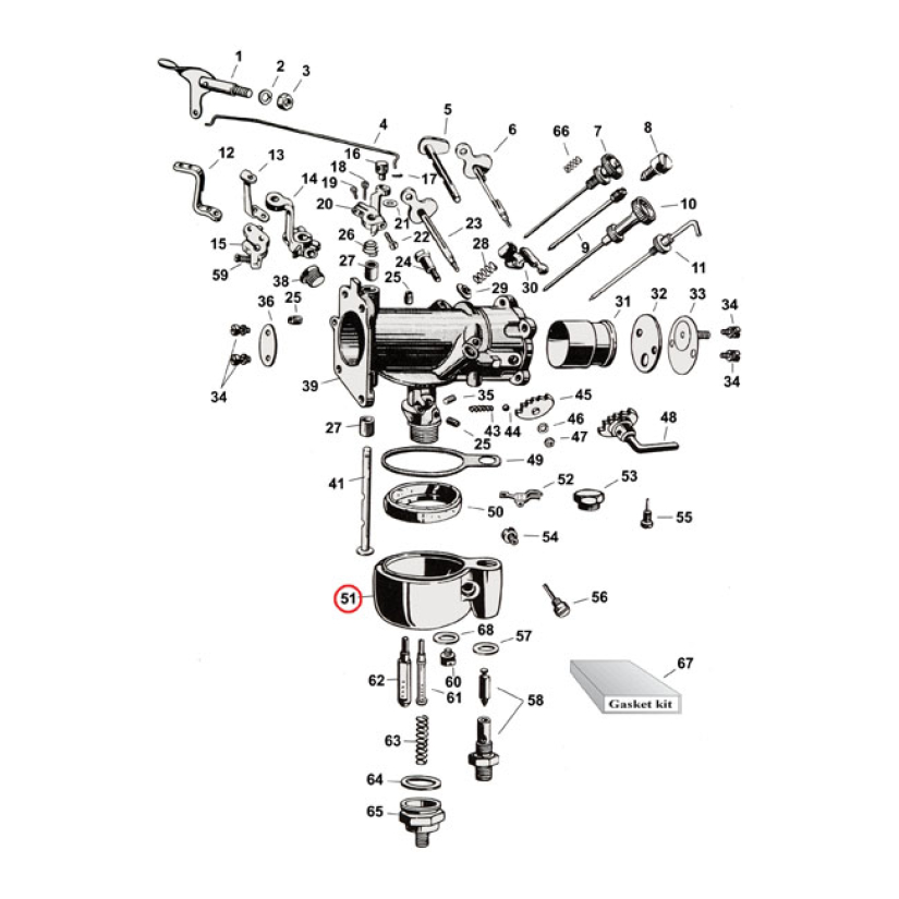 BOWL ASSEMBLY,WITH FLOAT/VAVE/SEAT/CAP/S 970284