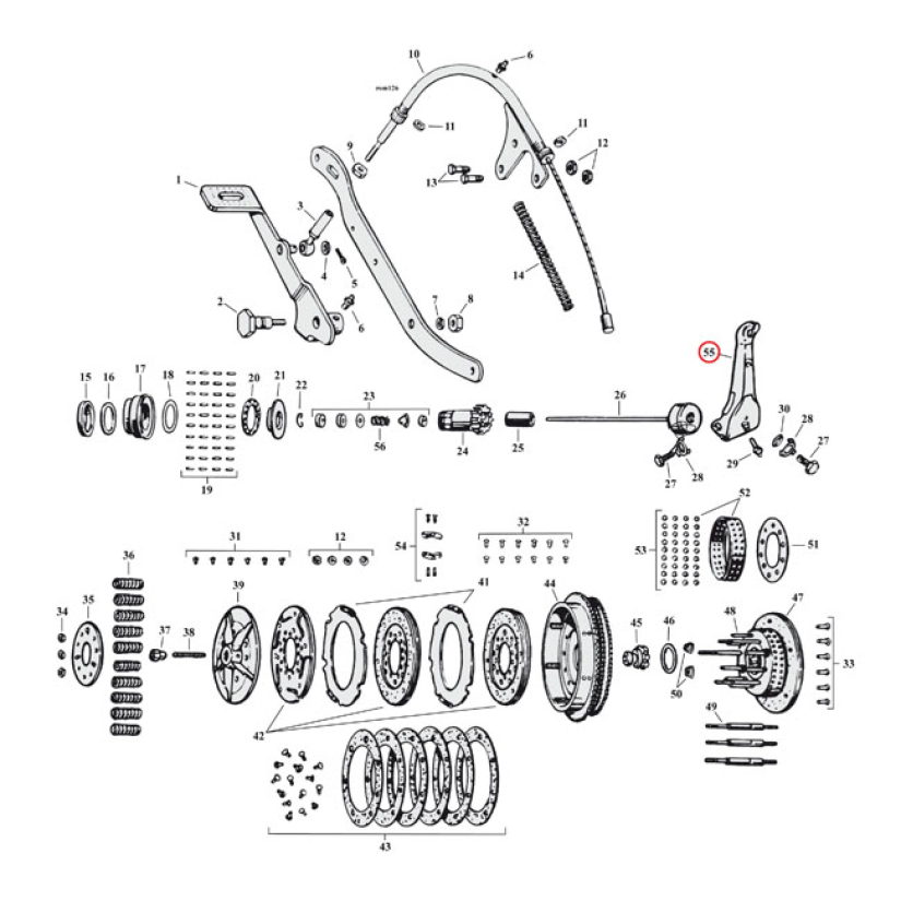 CLUTCH RELEASE LEVER, NARROW 971298