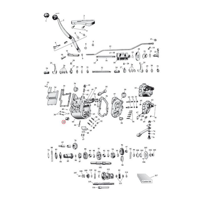 BUSHING, COUNTERSHAFT. LEFT 971340
