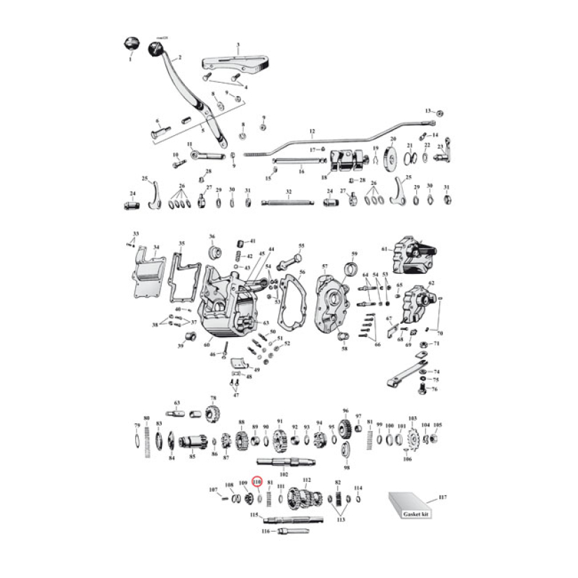 THRUSTWASHER, OUTER TRANSM. BEAR. LEFT 971411