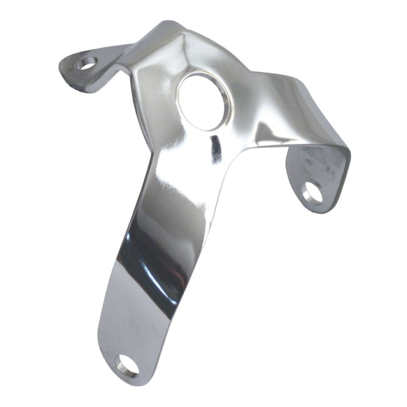 SPRINGER HEADLAMP BRACKET. CHROME CHROME PLATED STEEL. OEM STYLE REPRO 971476