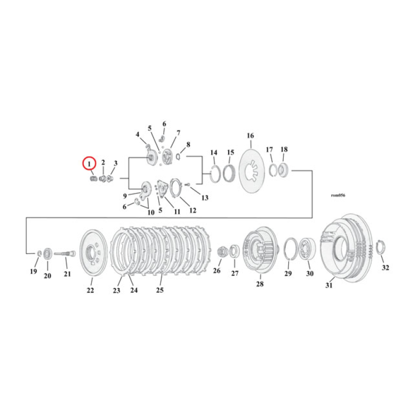 EASTERN CLUTCH, ADJ. SPRING 971585