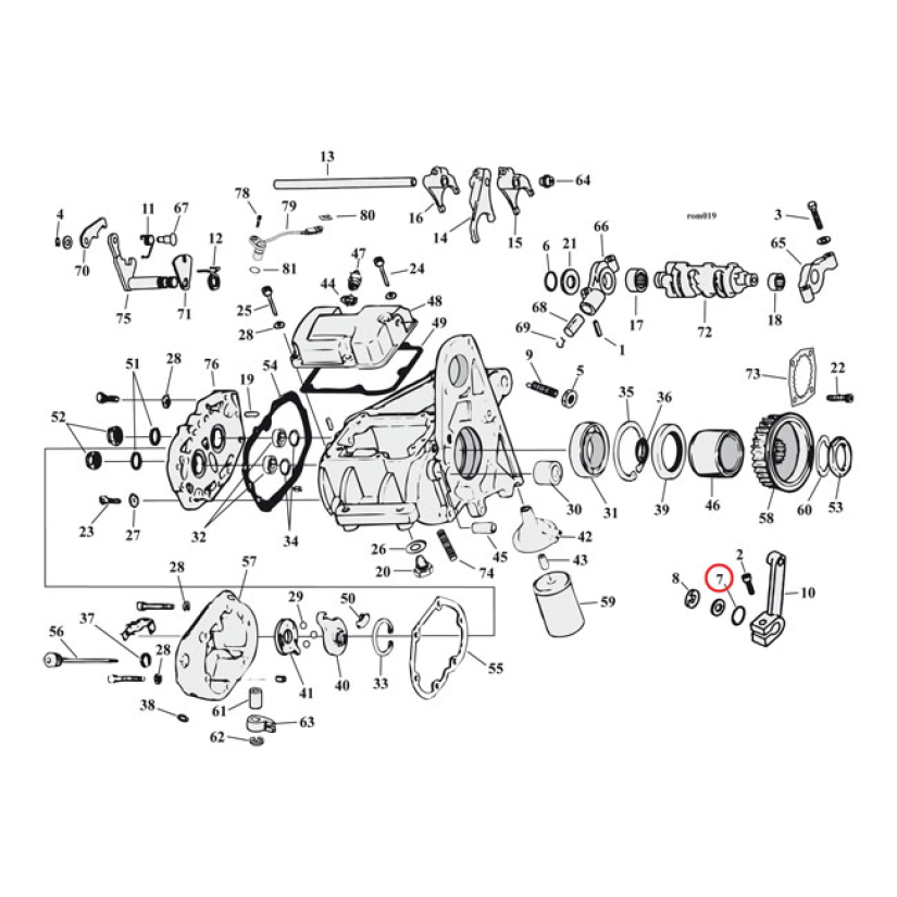 RETAINING RING, SHIFTER ROD 972293
