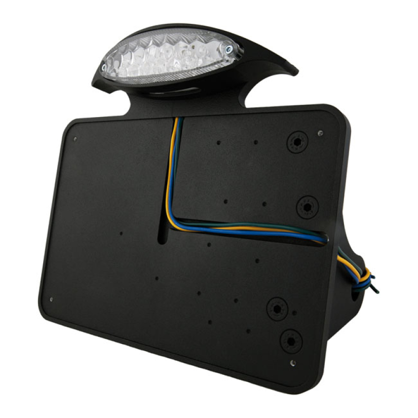 CPV LICENSE PLATE BRACKET KIT BLACK; WITH LED MINI TAILLIGHT (EC APPRO 972500