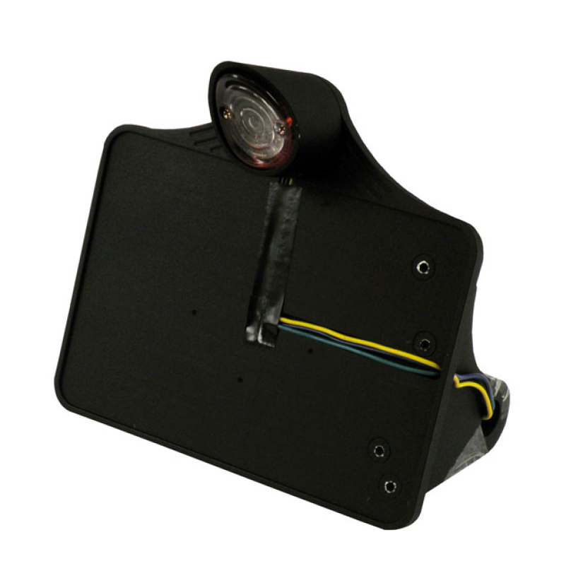 CPV LICENSE PLATE BRACKET KIT BLACK; WITH SHARKNOSE LED TAILLIGHT (EC 972515