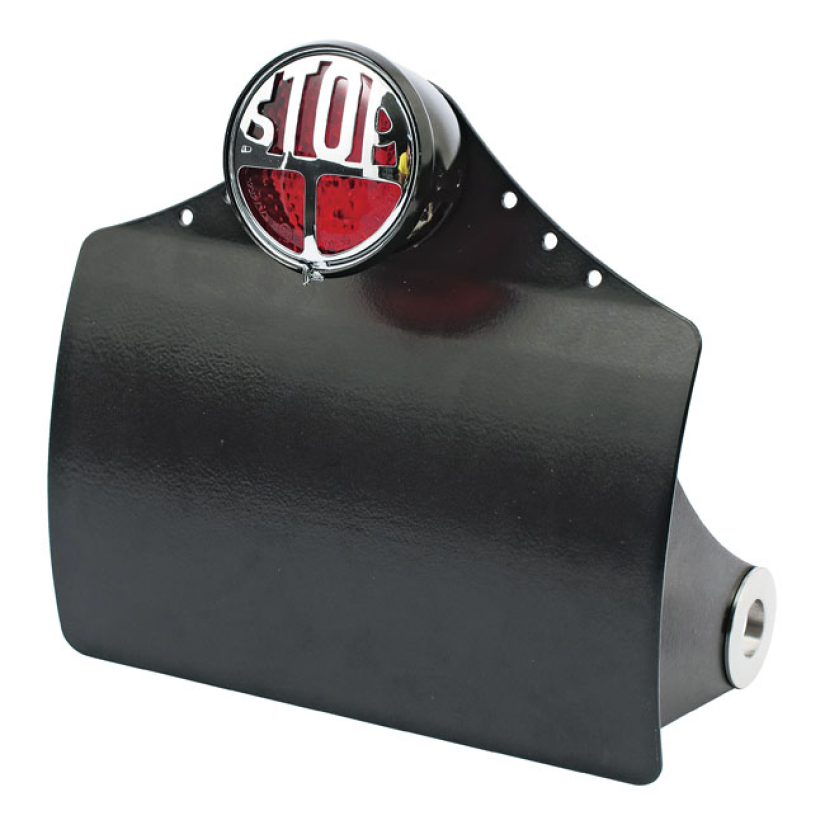 CPV CURVED LICENSE PLATE BRACKET BLACK; PINSTRIPING ON BACKSIDE; WITH 973047
