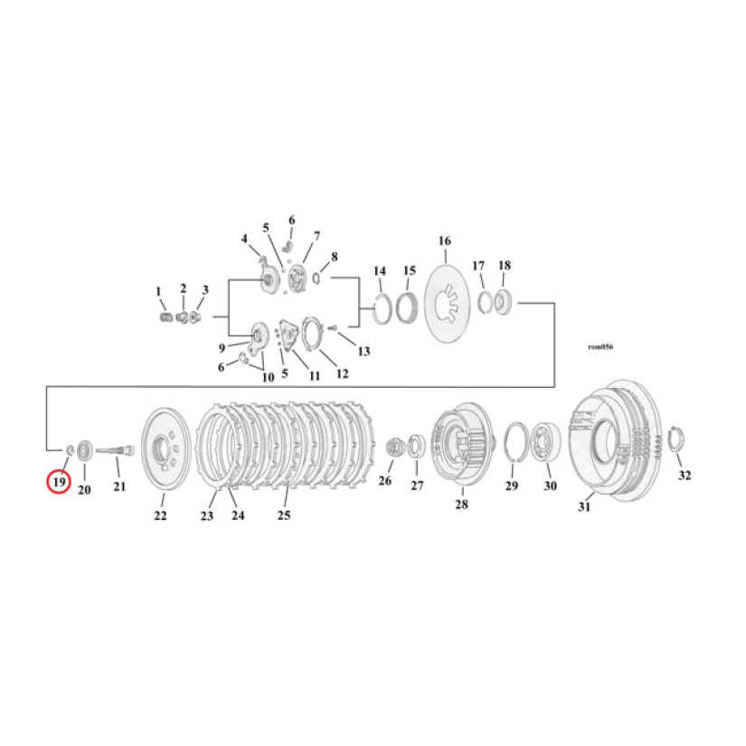 RETAINING RING, CLUTCH ADJUSTING SCREW OEM REPLACEMENT REFERENCE 11046 973243