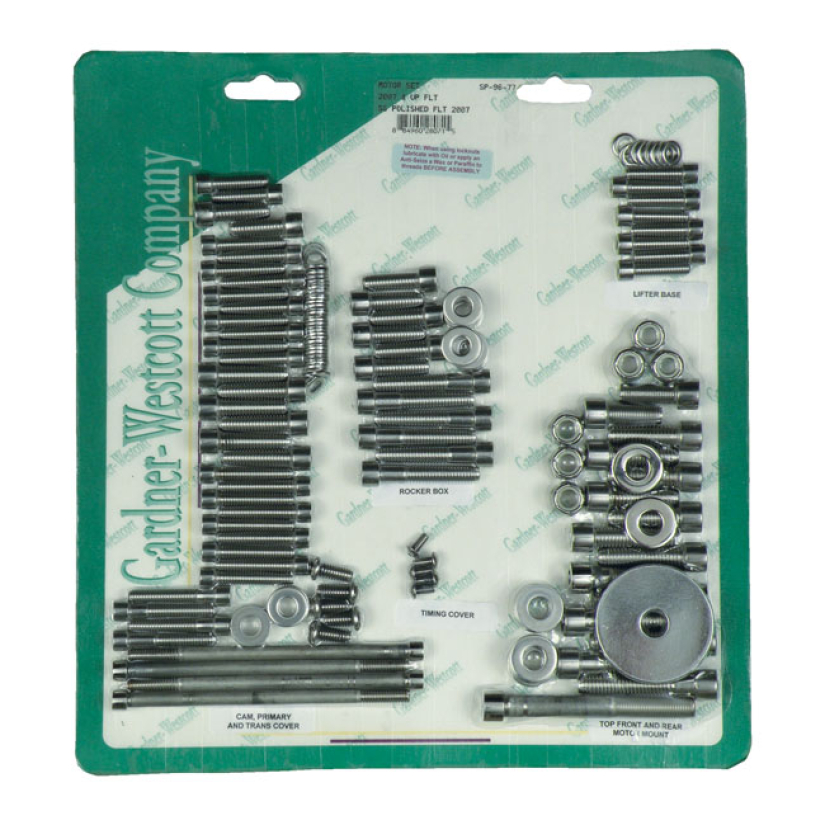 MOTOR SCREW SET POLISHED STAINLESS ALLEN 07-08 FLT/TOURING (NU) 975858