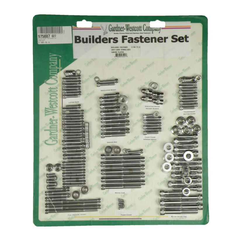 BUILDERS FASTENERS SET CHROME ALLEN 07-17 DYNA (NU) 975887