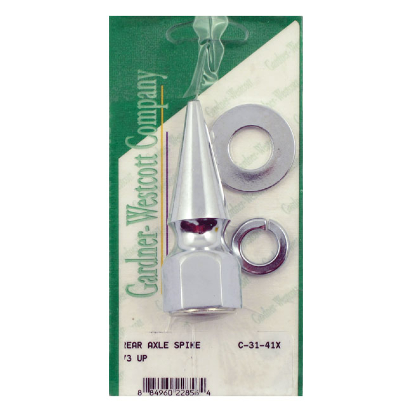 REAR AXLE MOUNT SET CHROME; SPIKE NUT WITH HARDENED WASHER; LOCK WASHE 975993
