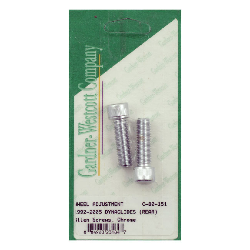 AXLE ADJUSTER KIT CHROME, REAR 92-05 DYNA (NU) 977185