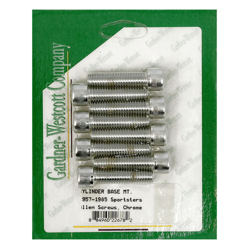 CYLINDER BASE ALLEN BOLT SET CHROME; REQUIRES REMOVAL OF STUDS; INCL W 977347