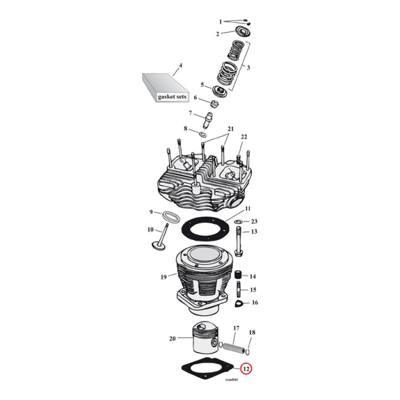 S&S, CYLINDER BASE GASKETS. .020" GRAPHITE .020" THICK REINFORCED GRAP 977854