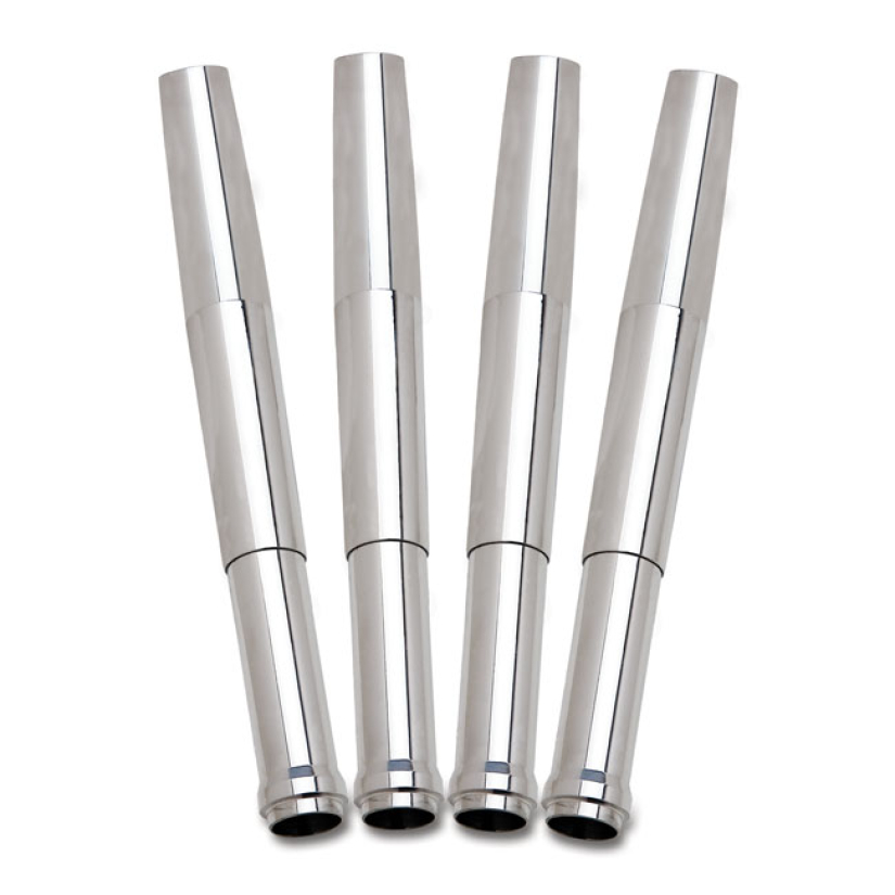 JIMS, BILLET ''A CUT ABOVE'' ALUMINUM PUSHROD COVER KIT. CHR. CHROME P 978044
