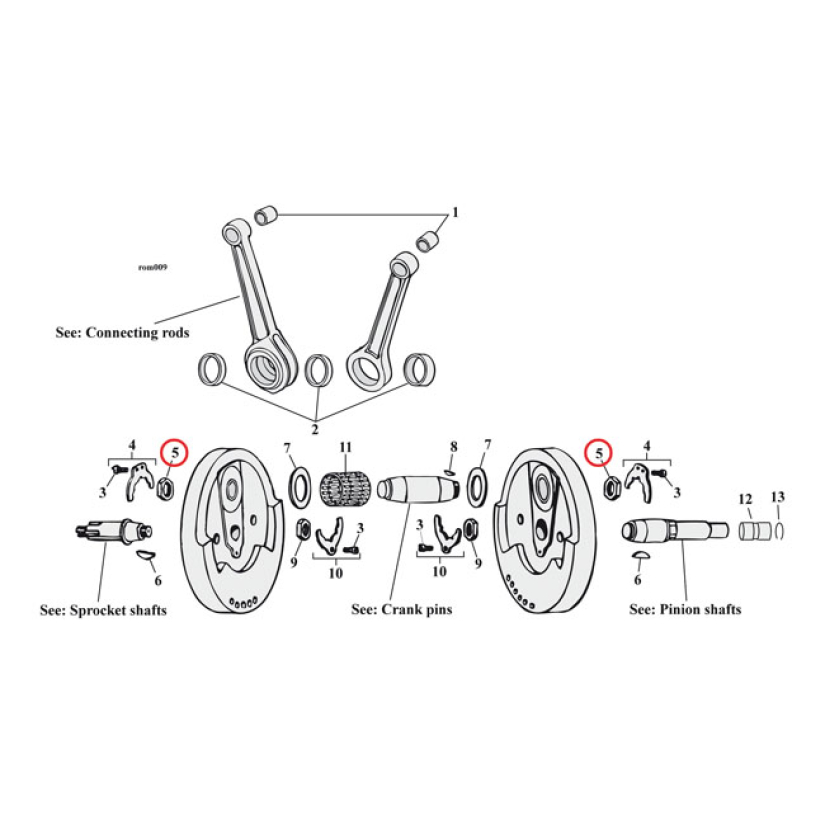 JIMS, CRANK PIN NUT 978253