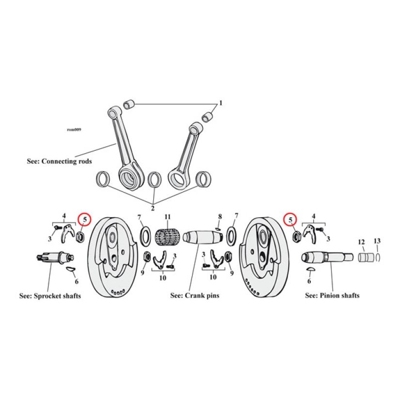 JIMS, CRANK PIN NUT 978254