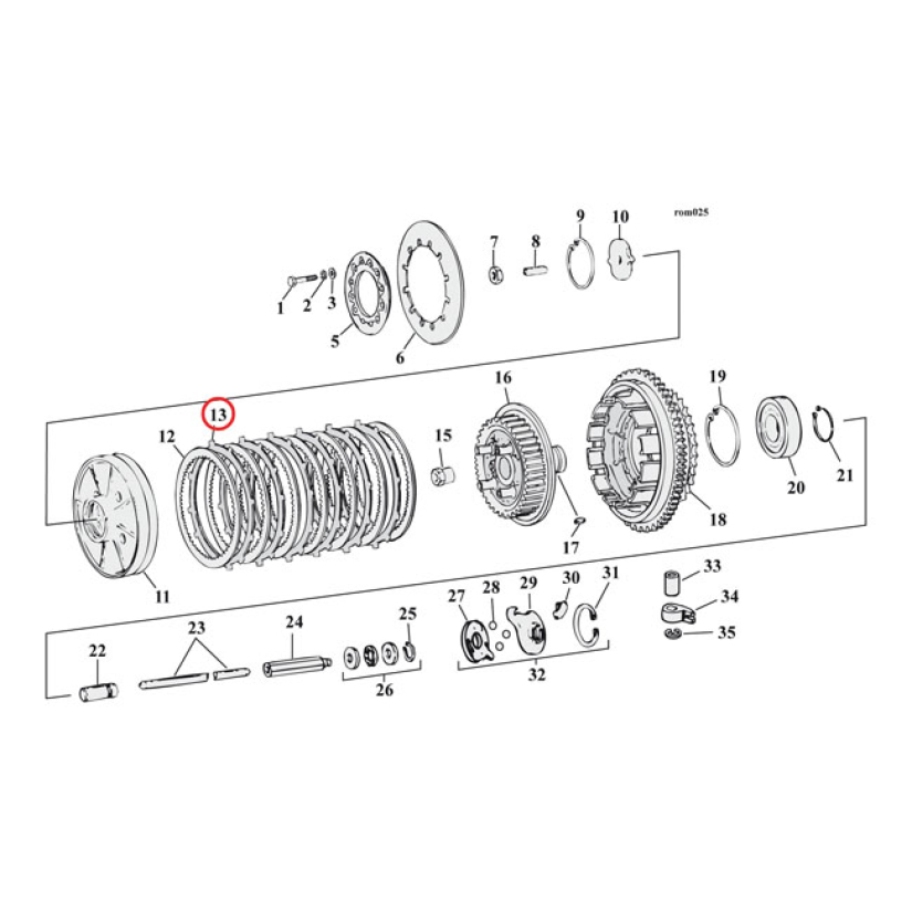 ALTO CLUTCH PLATE SET, KEVLAR 978954
