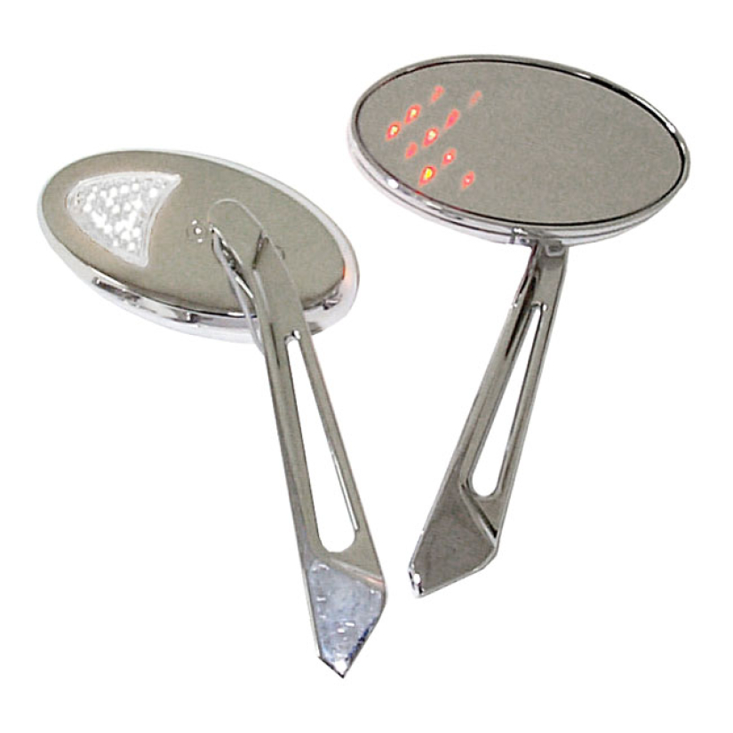 LED TURNSIGNAL MIRROR SET WHITE LENS 980630