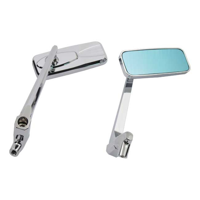BRICKK, ROTATABLE STEM MIRROR SET CHROME; BLUE TINTED GLASS; SINGLE ST 980749