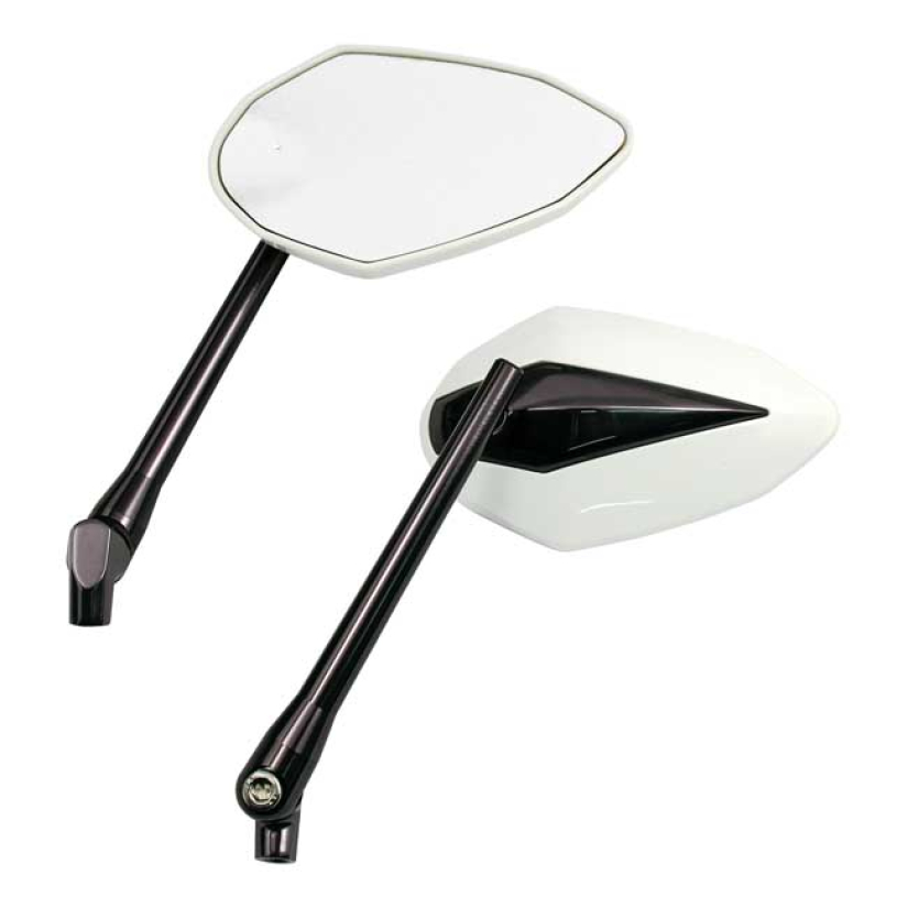 ''DOUBLE DEUCE'' MIRROR SET. WHITE HEAD & GRAY ANODIZED STEM GRAY ANOD 980759