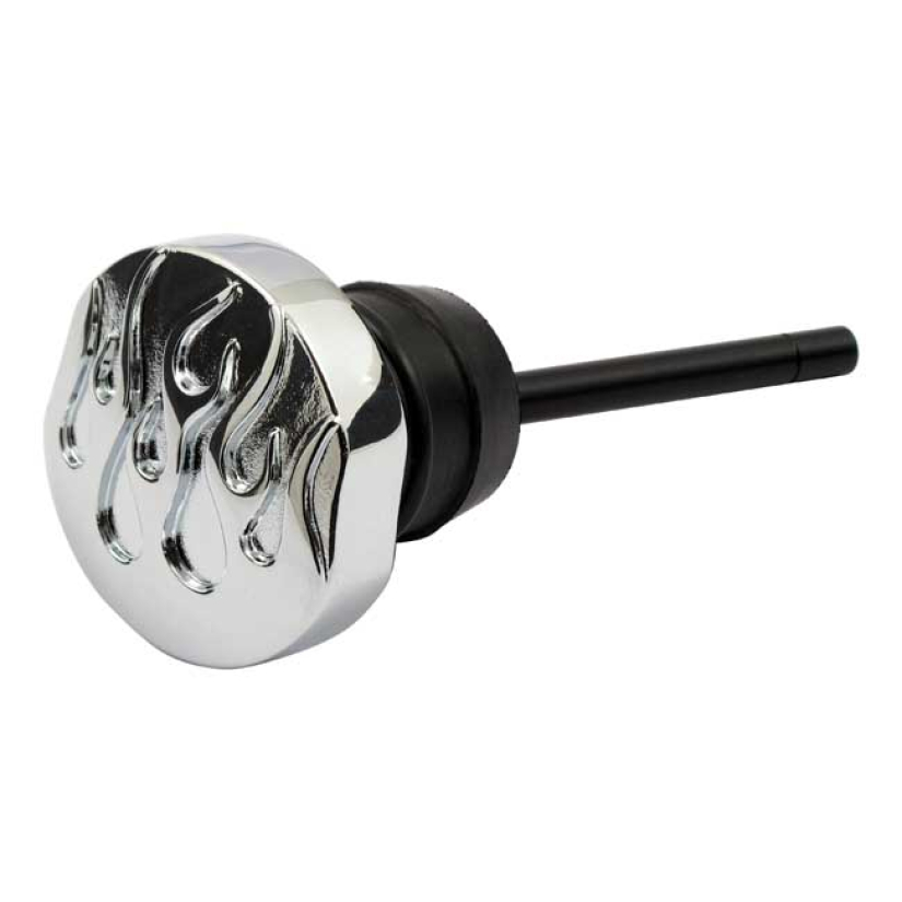 OIL TANK FILLER PLUG, FLAME CHROME; WITH DIPSTICK 84-99 SOFTAIL (NU) 980812