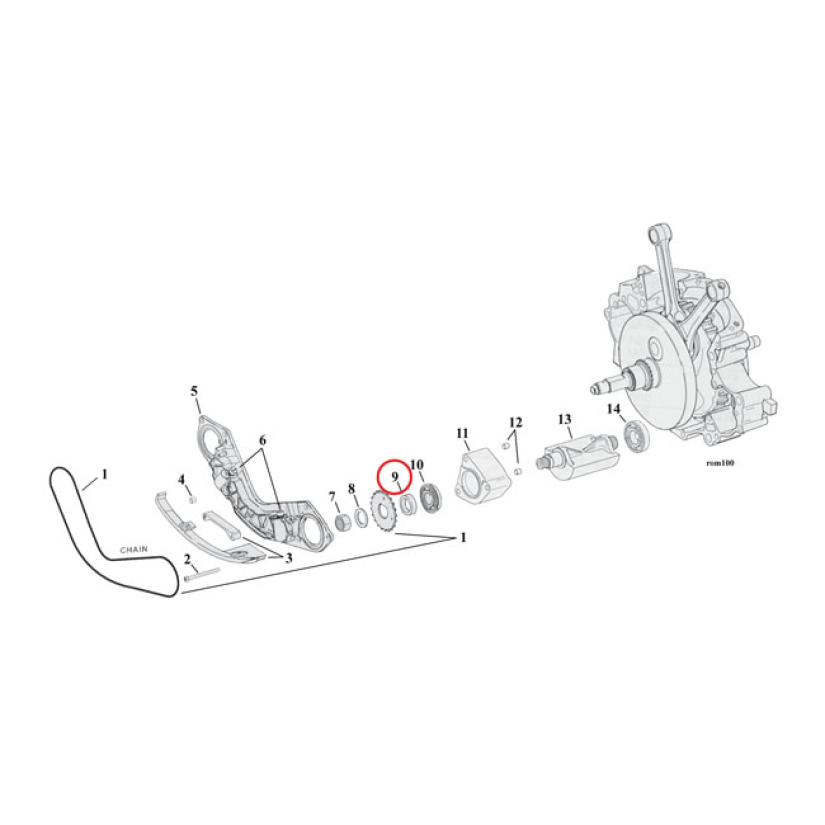 SPACER, BALANCER SPROCKET .130"  00-06 TWIN CAM B (NU) 981242