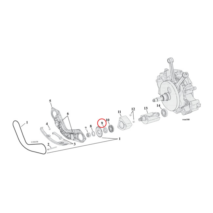 SPACER, BALANCER SPROCKET .140"  00-06 TWIN CAM B (NU) 981243