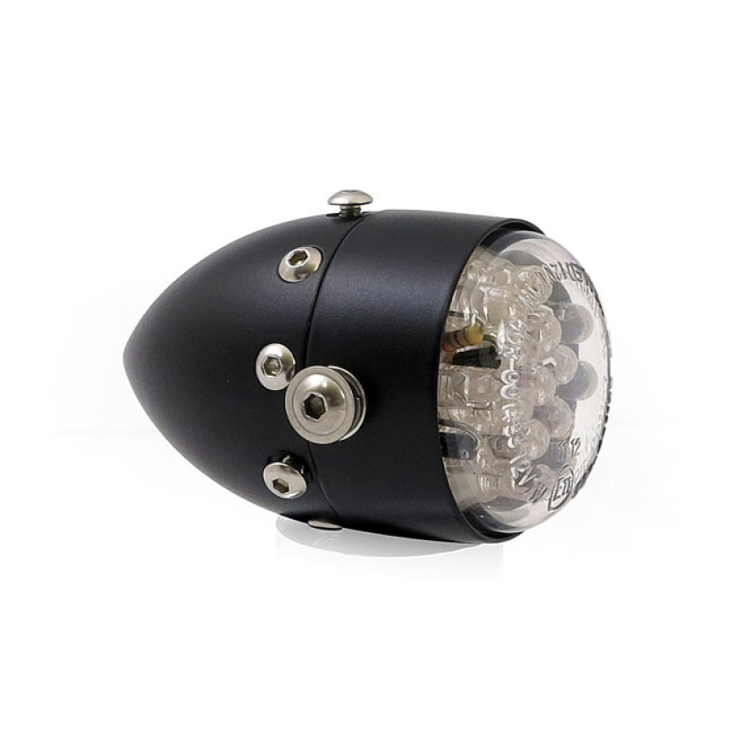 HKC, RETRO LED TAILLIGHT. MATTE BLACK ECE APPROVED TAILLIGHT FROM HELL 982029