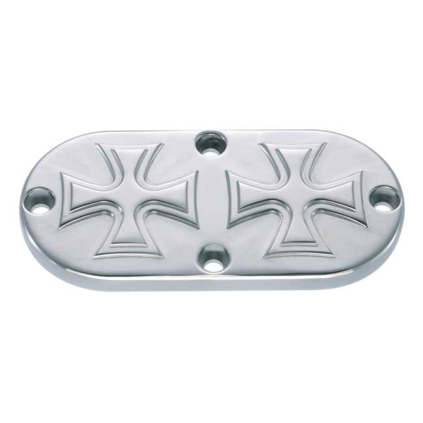 HKC INSPECTION COVER MALTESE CROSS POLISHED 65-98 BIG TWIN (NU) (EXCL. 982047