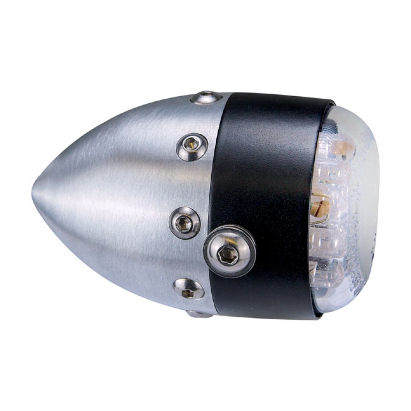 HKC, RETRO LED TAILLIGHT. MATTE BLACK. BLACK ALU FRONT RING 982168