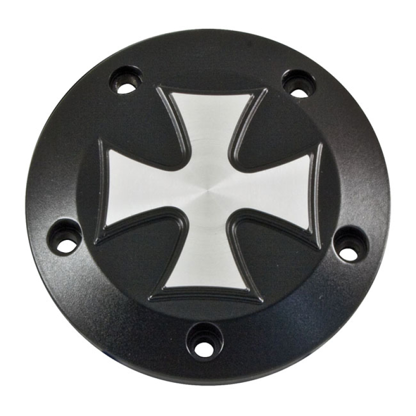 HKC POINT COVER 5-HOLE. MALTESE CROSS, BLACK BLACK ANODIZED ALUMINUM W 982257