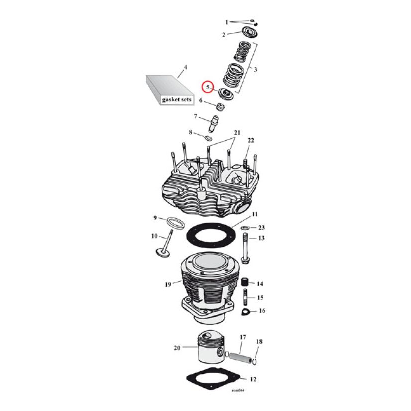 LOWER VALVE SPRING COLLAR, STD 982281