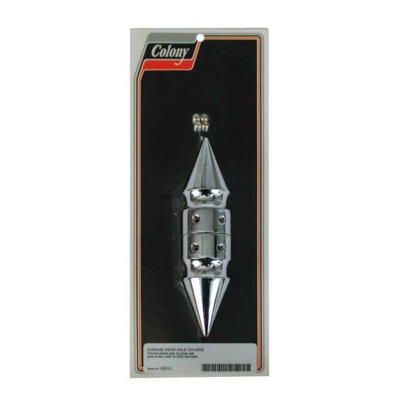 COLONY REAR AXLE COVERS CHROME; PIKE 04-06 XL SPORTSTER 989047