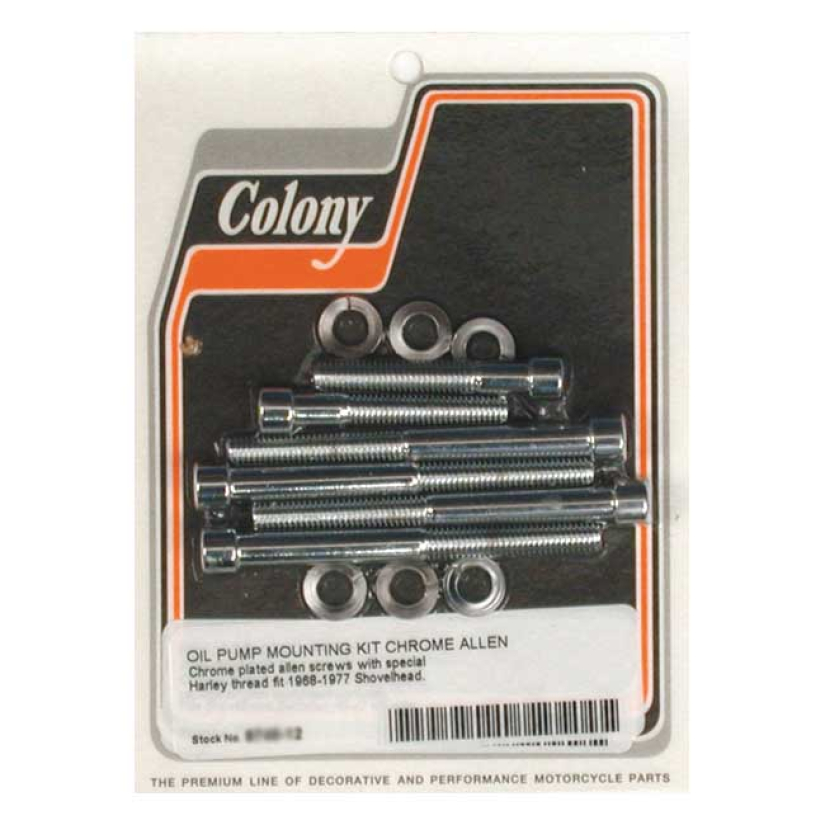 COLONY OIL PUMP MOUNT KIT ALLEN CHROME 67-78 BIG TWIN (NU) 989085