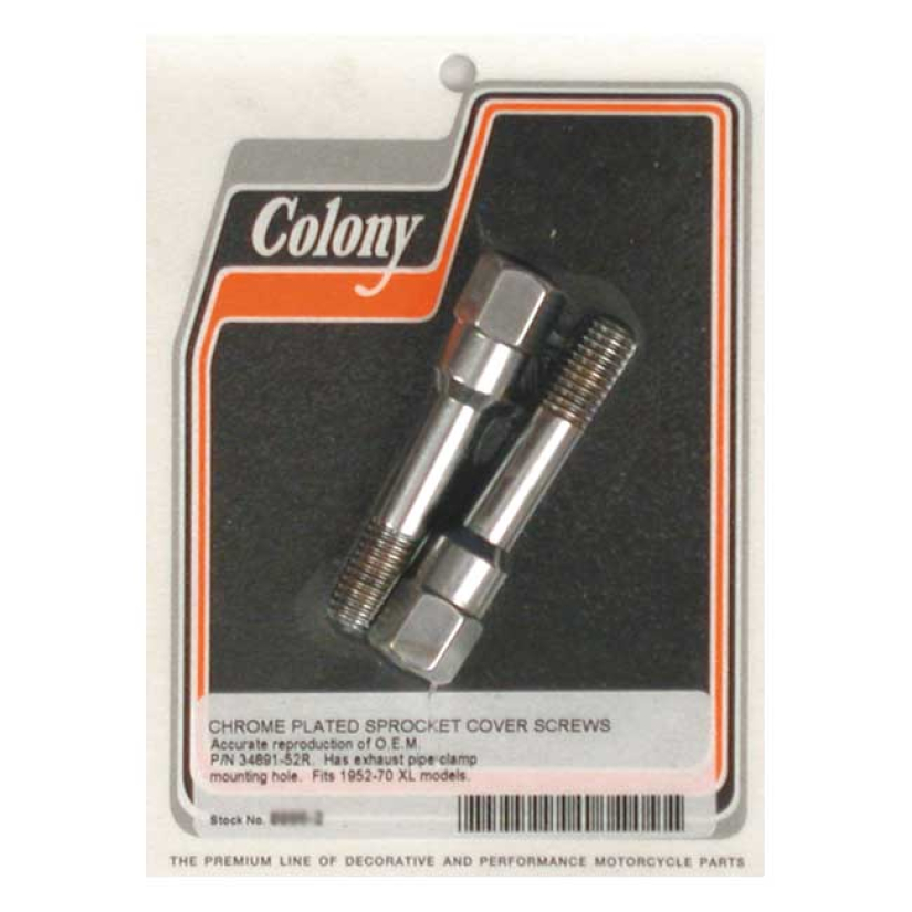 COLONY, SPROCKET COVER MOUNT KIT. CHROME WITH EXTRA CLAMP MOUNT. OEM S 989202