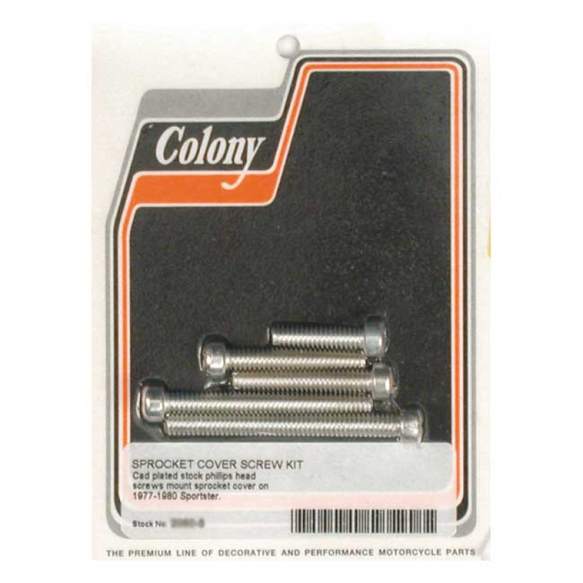 COLONY SPROCKET CVR MOUNT KIT, OEM STYLE CADMIUM 77-80 XL(NU) 989209