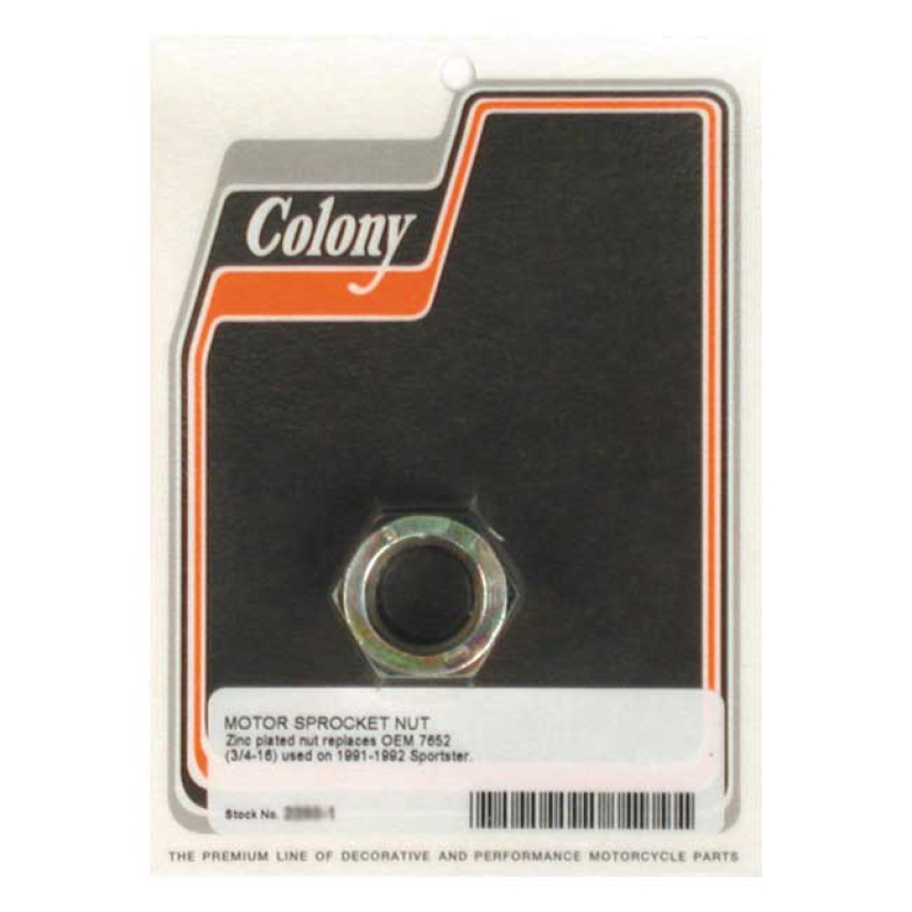 COLONY MOTOR SPROCKET NUT  91-92 XL SPORTSTER (NU) 989236