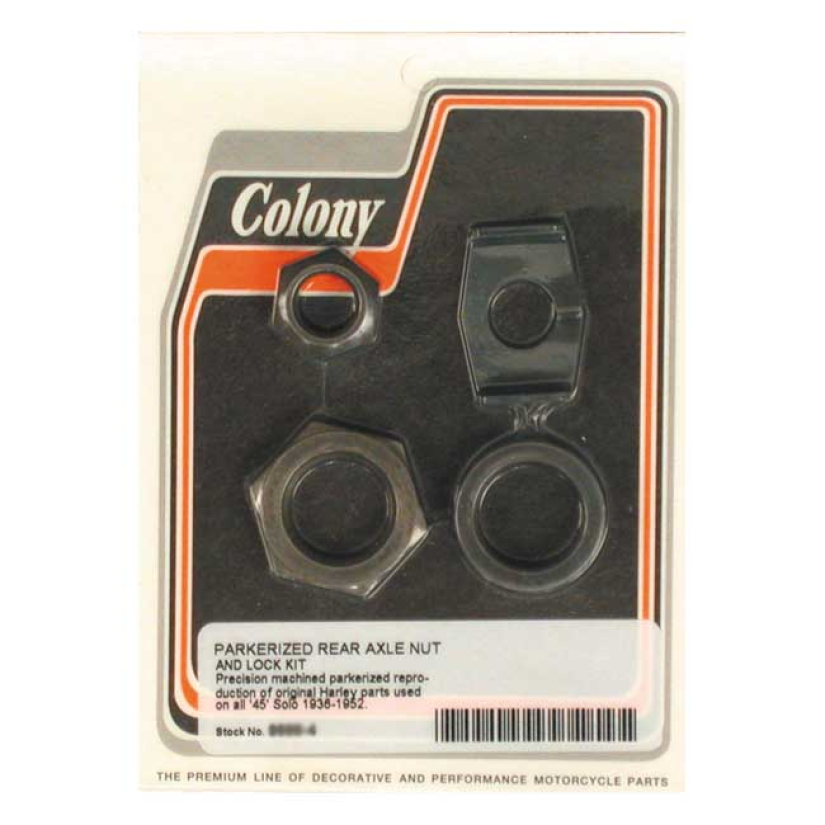 COLONY REAR AXLE NUT & LOCK KIT 989372