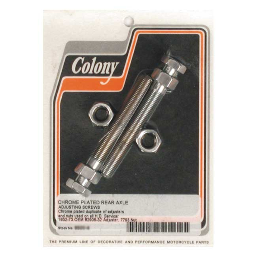 COLONY AXLE ADJUSTER KIT CHROME PLATED. 32-73 45" SERVI-CAR (NU) 989384